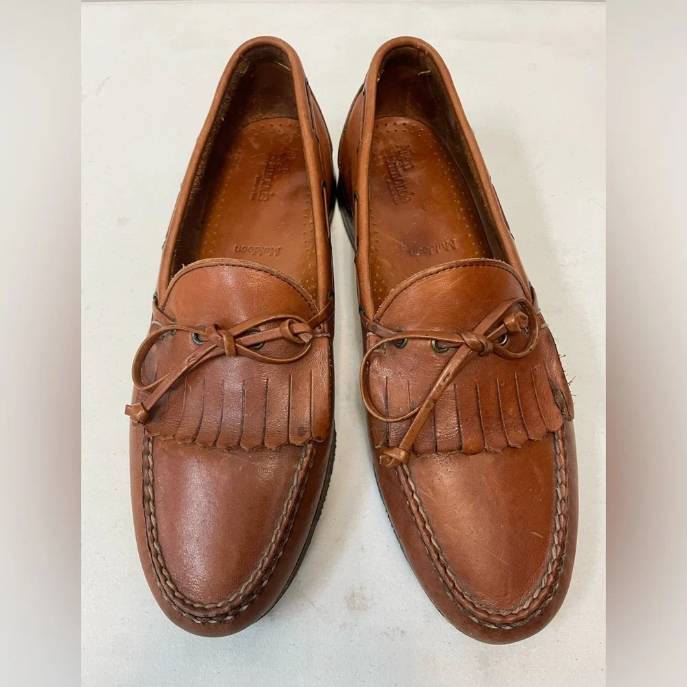 ALLEN‎ EDMONDS Made in USA Slip On Kiltie Muldoon Loafer in Brown Size 9 D